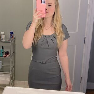 Grey body con dress vintage inspired